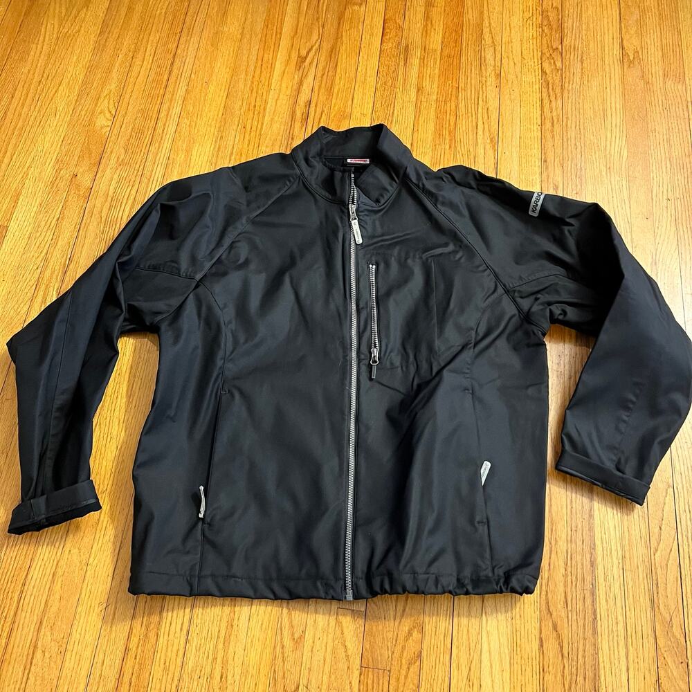 Karbon Jacket Mens XXL Black Full Zip Long Sleeve Coat Nylon